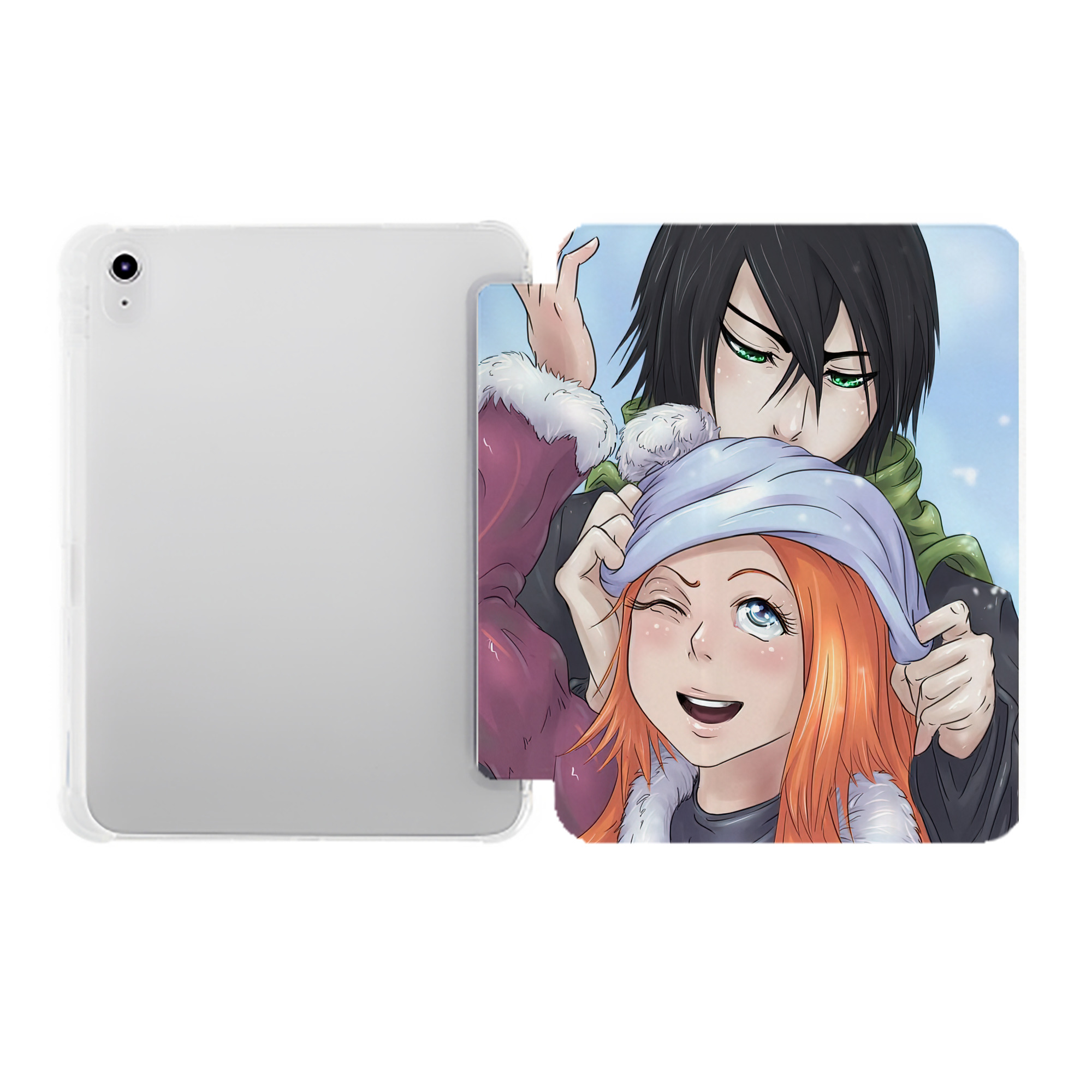 （画像用） ブリーチ BLEACH IPad ケース ペン収納付き 三つ折りスタンド PUレザー×シリコン 対応機種9.5/10.5/10.9インチ